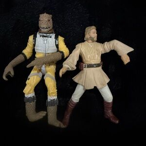 Star Wars Lot Of 2 vintage action figures Bossk  And Jedi Master Obi-Wan Kenobi